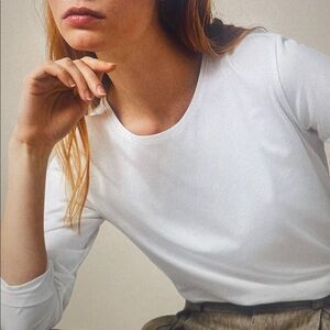 Classic White Long Sleeve Top